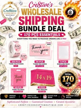 Cre8tive’s Wholesale Shipping Bundle Deal, 170 PCS Essentials-Limited Quantitie